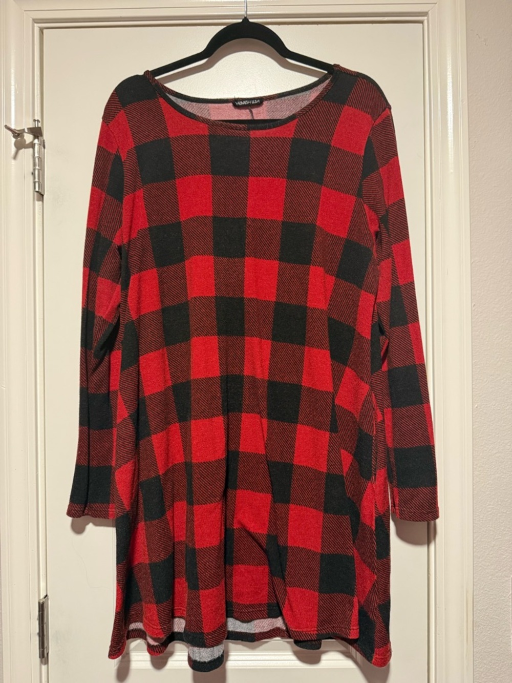 HEIMISH USA Red and Black Buffalo Plaid Top